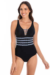 Ferrara V Neck Binding One Piece Swimsuit