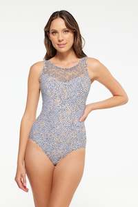 Swimwear: Savanna Mesh High Neck