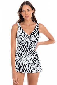 Mara Swimdress Twist One Piece Swimsuit