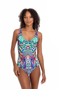 Verona V Neck Plunge One Piece Swimsuit