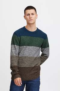 Clothing: Blend Knit Sweater - Dress Blues Multi