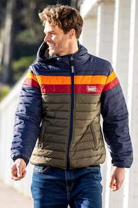 Men's Retro Stripe Puffer