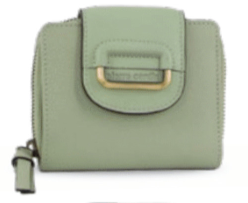 Clothing: Pierre Cardin Ladies Leather Tab Bi-Fold Wallet in Jade