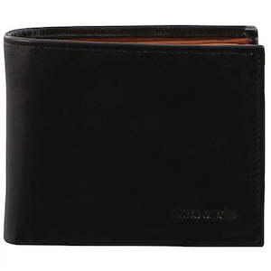 Pierre Cardin Black & Cognac Men's Leather Wallet