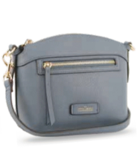 Clothing: Milleni Vegan Leather Fashion Cross Body Bag - Blue