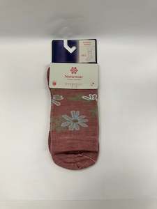 Women's Daisy Bloom Sock - Dusty Pink