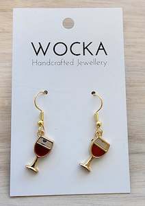 Red Drink Earrings