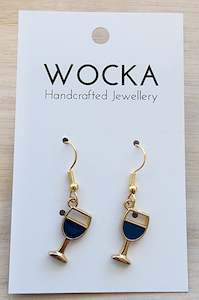 Blue Drink Earrings