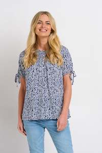 Floral Trail Pintuck Blouse