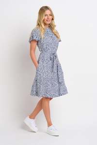 Floral Trail Flutter Sleeve Dress