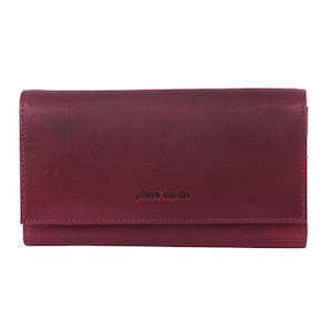 PIERRE CARDIN CHERRY LEATHER WALLET