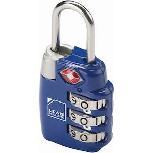 Clothing: TSA COMBINATION LOCK - BLUE