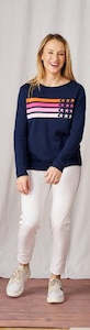 LUELLA PHOEBE STARS AND STRIPES JUMPER - NAVY