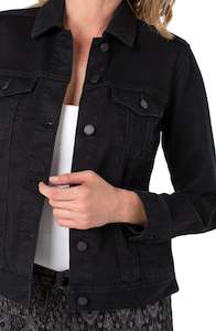 Clothing: CLASSIC JEAN JACKET - BLACK - clearance