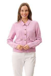 Clothing: Casual Linen Jacket - Lilac