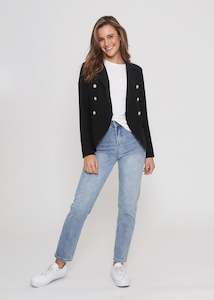 Clothing: Hayden Fitted Blazer - Black