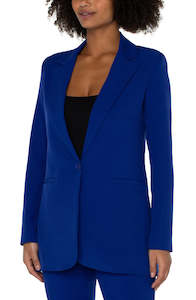 Clothing: Liverpool Button Front Boyfriend Blazer - Royal Violet