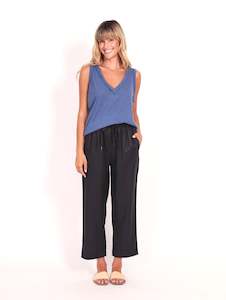 G7 Lucy Linen Pant - Black