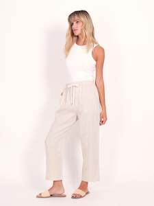 Clothing: G7 Lucy Linen Pant - Sand