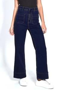 Milan High Rise Flare Jeans - Dark Ink