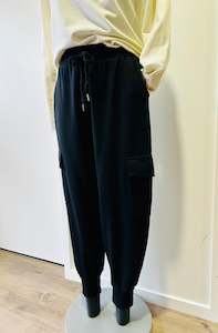 Clothing: Suzy D Josephine Jersey Cargo Jogger - Black