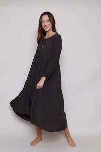 Suzy D - Crepe Boho Maxi Dress - Brown