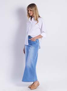 Lesley Denim Skirt - Light Blue Wash