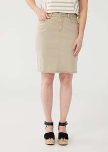 Clothing: FDJ Denim Pencil Skirt - Bay Leaf