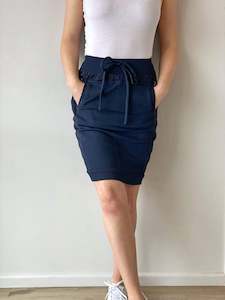 Suzy D Mila Ultimate Jersey Skirt - Navy