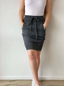 Suzy D Mila Ultimate Jersey Skirt - Dark Grey