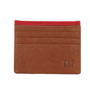 Clothing: Leather Card Holder - Tan