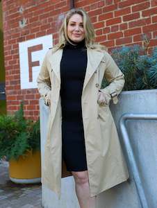 Clothing: LEONI Trench Coat - Taupe