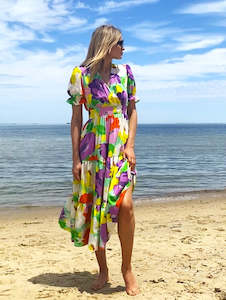 Clothing: LEONI Dina Dress - Spring Print