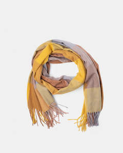 Clothing: Stilen Ellie Checkered Scarf - Tan