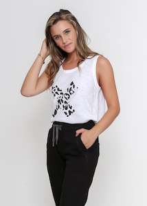 Clothing: Jax Tank - Black Leopard 'X'