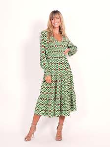 LEONI Phoenix Dress - Retro Green