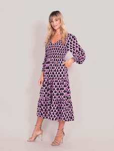 LEONI Phoenix Dress - Retro Purple