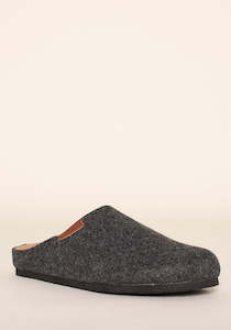 Dark Grey Felt Slipper