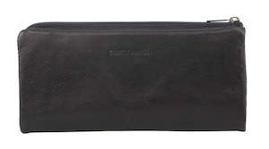 PIERRE CARDIN BLACK RUSTIC LEATHER WALLET