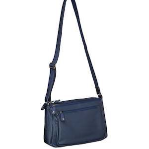 Clothing: MILLENI NAVY NAPPA LEATHER HANDBAG