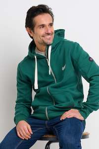 Green Zip Through Hoodie