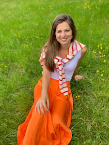 LUELLA MEGHAN MAXI SKIRT - ORANGE