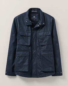 Clothing: CREW LUPTON NAVY RAIN JACKET