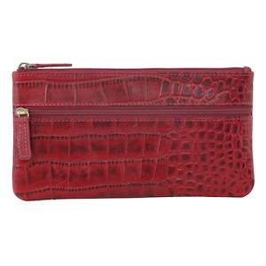 Pierre Cardin Phone Wallet - Red Croc