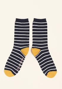 Brakeburn Socks - Navy Stripe