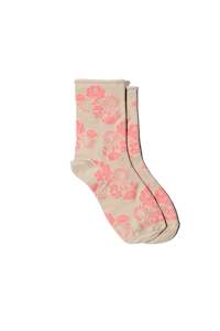 Stilen Vera Vintage Print Socks -  Taupe