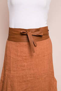 SUZY D LEATHER BELT - CAMEL