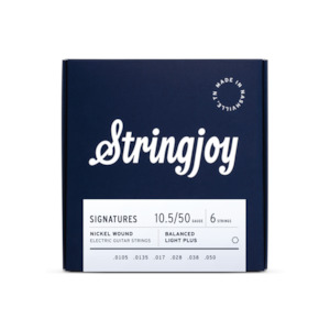 String Joy: Stringjoy Signatures | Balanced Light Plus Gauge (10.5-50) Nickel Wound Electric Guitar Strings