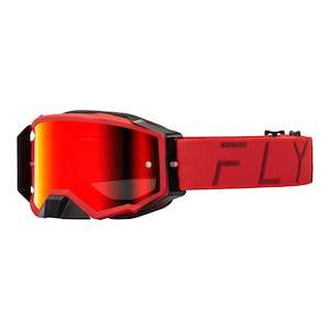 FLY Racing 2024 Zone Pro Goggle - Red with Red Mirror / Smoke Lens