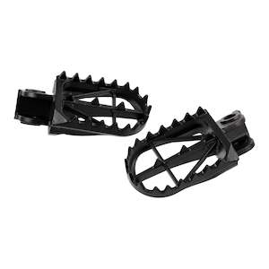 Handlebar Control: Zeta Wide Foot Pegs CRMO Mid - KTM 125-525 '98-950S Enduro All